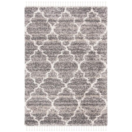 Safavieh 8 x 10 ft. Melrose Shag 900 Rectangle Rug - Gray & Ivory SGML938F-8